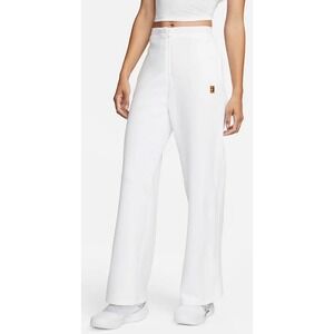 NWT‎ Women's XL Nike Court Dri-FIT Heritage Tennis Wide Leg Pants White